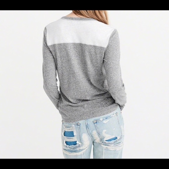 NWT Abercrombie Gray Tee XXS - Picture 3 of 4